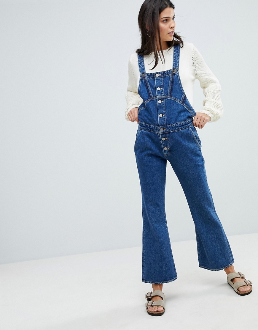 Mih Jeans Fitted Dungaree Jumpsuit