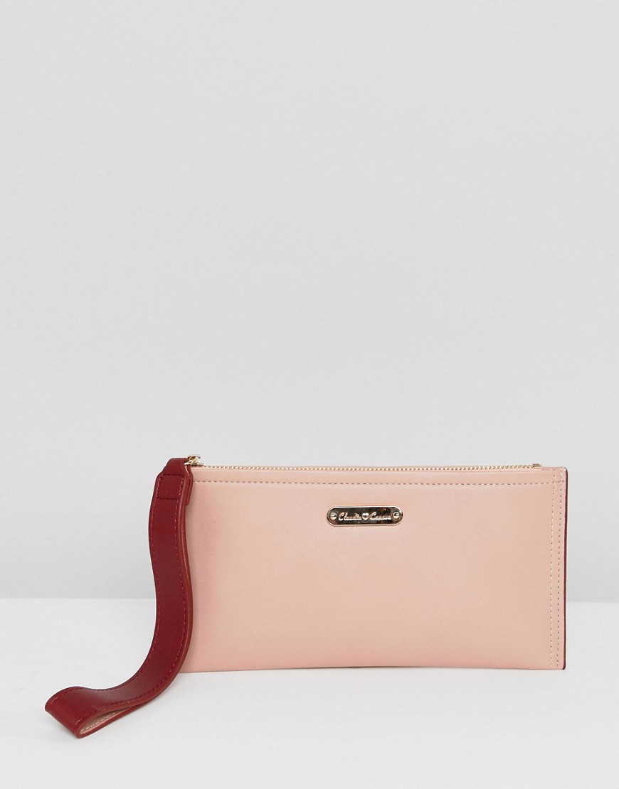 Claudia Canova zip top purse with wristlet - Pink