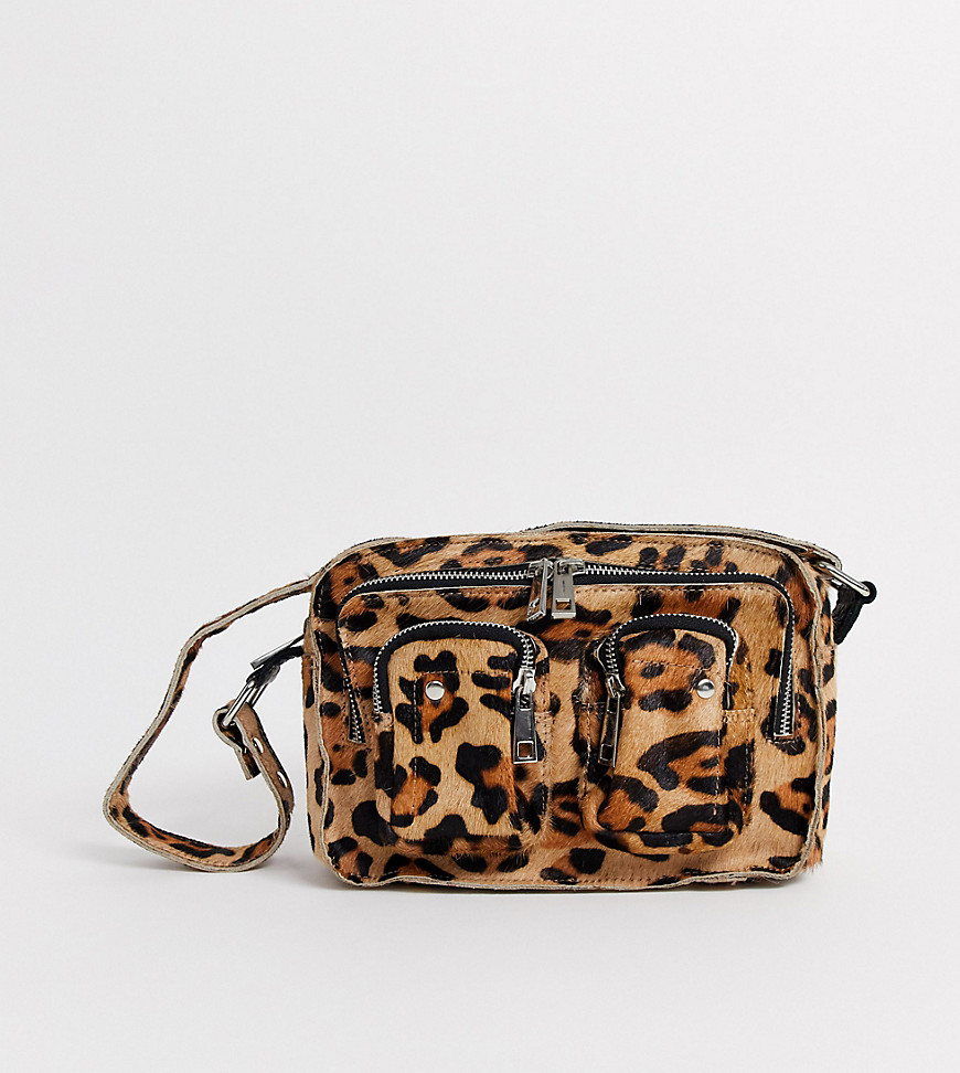 Nunoo Ellie Leopard Pony Shoulder Bag
