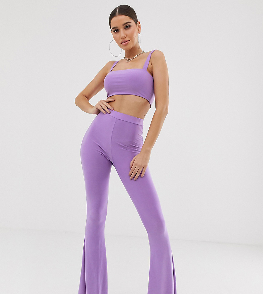 Fashionkilla flared trouser in lilac