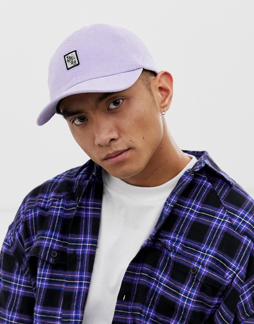 Globe Sidekicker cap with front patch in lilac