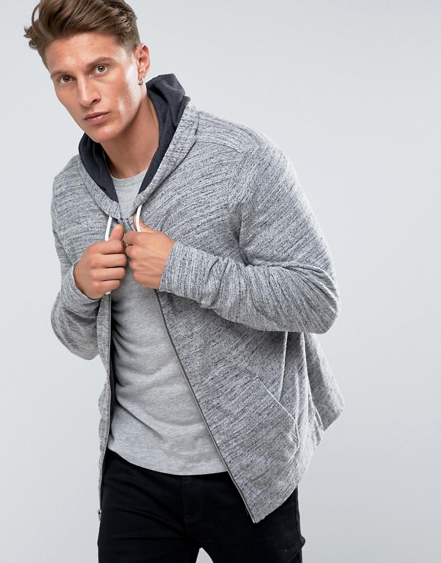 Abercrombie & Fitch Zipfront Hoodie Sweat White Label in Grey - Grey