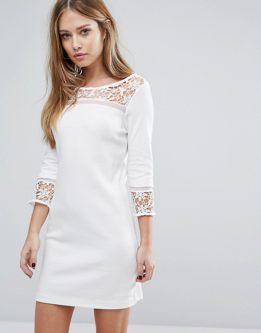 French Connection Noland Layer Jersey Dress - Summer white