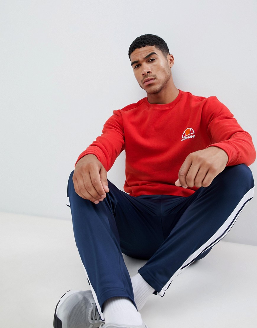 ellesse sweatshirt with small logo in red - Red