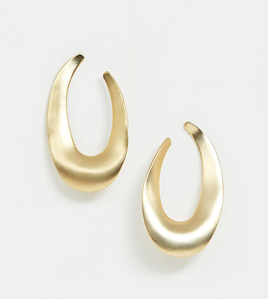 Glamorous Exclusive Gold Chunky Oval Earrings