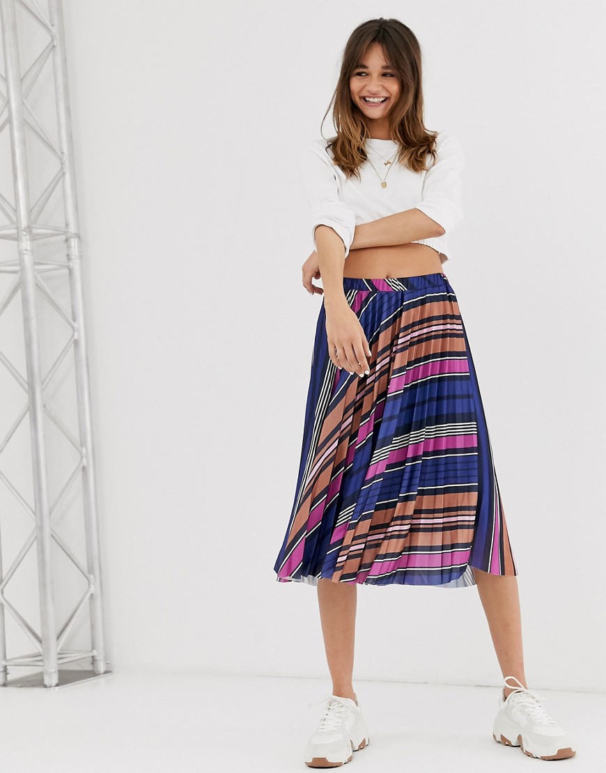 Soaked In Luxury stripe pleated skirt