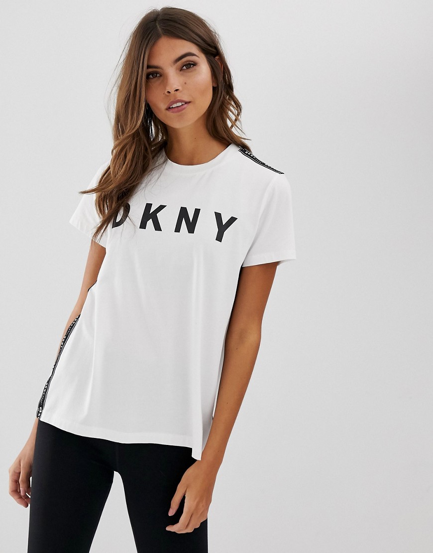 DKNY logo t-shirt with tape detailing