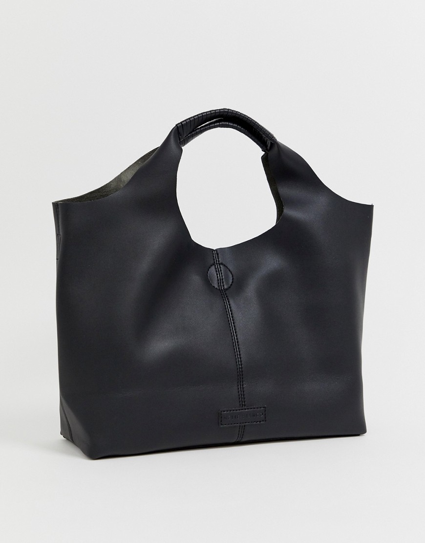 Melie Bianco faux leather slouch tote bag