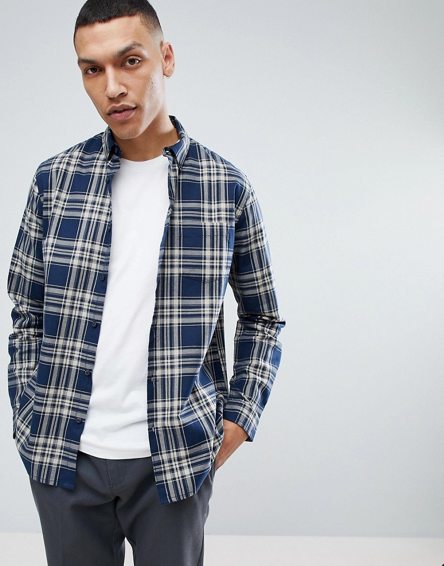 Common People Check Shirt - Navy