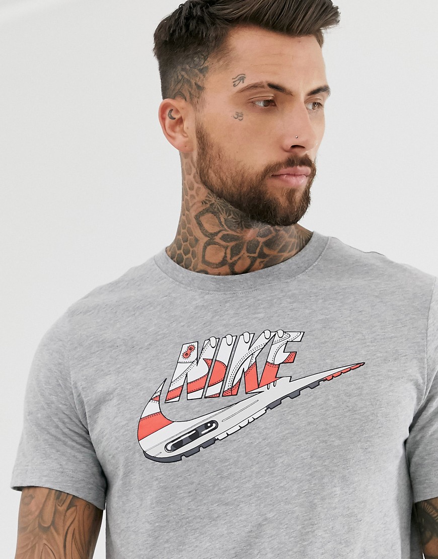 Nike AM-1 Swoosh T-Shirt in grey