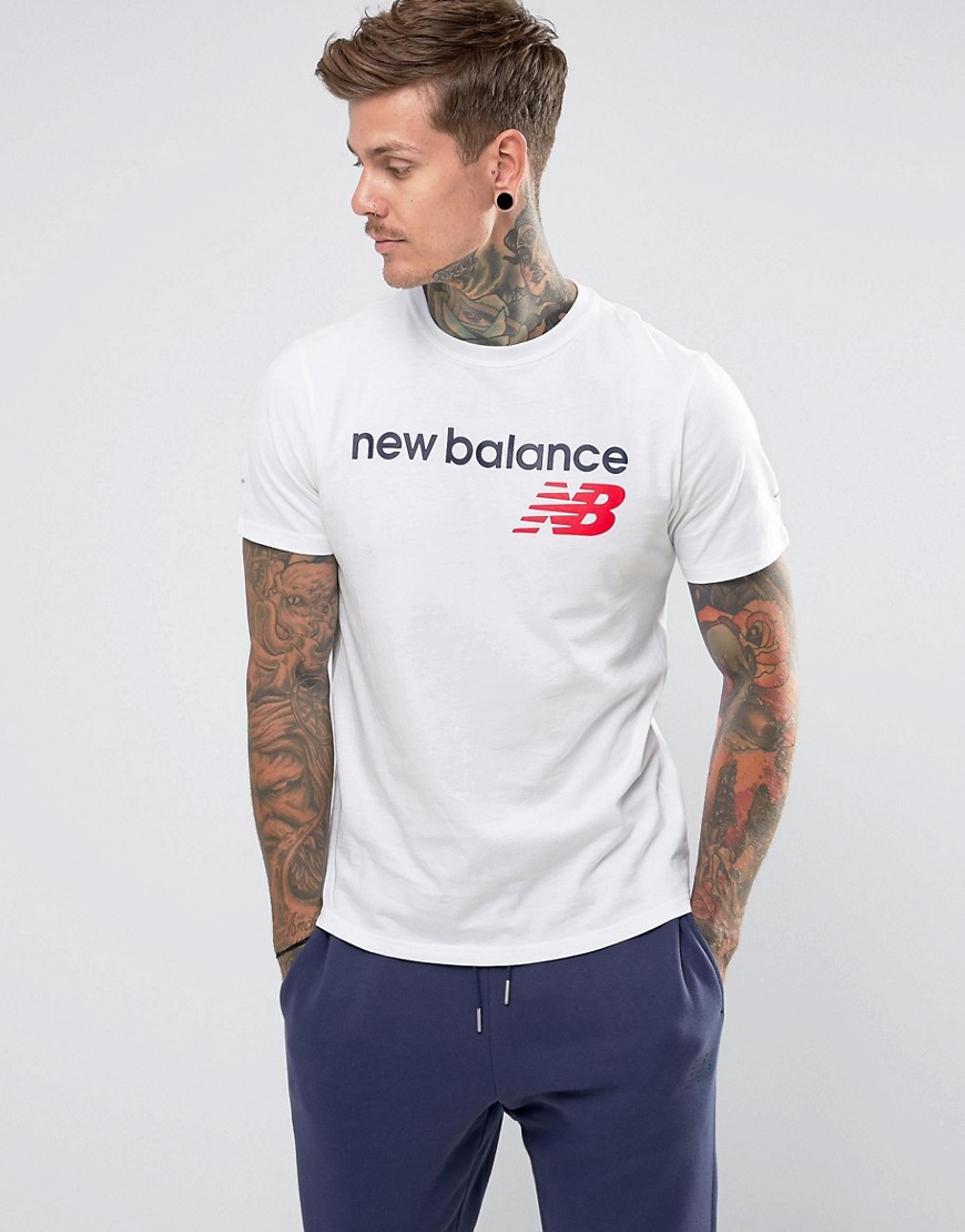 New Balance Classic Logo T-Shirt In White MT73581_WT