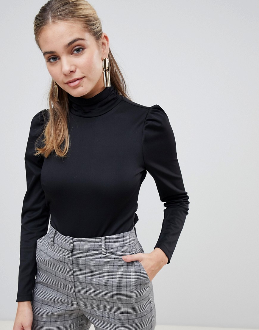 Fashion Union tie back body with high neck