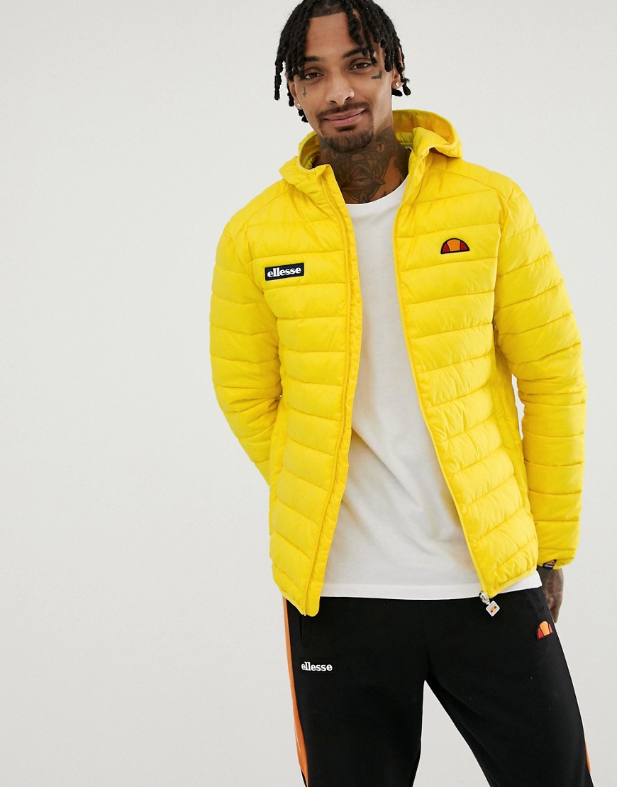ellesse Lombardy padded jacket in yellow