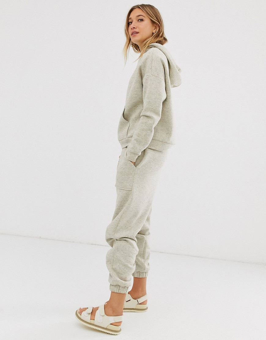 ASOS DESIGN tracksuit hoody / basic jogger with pocket details in neppy