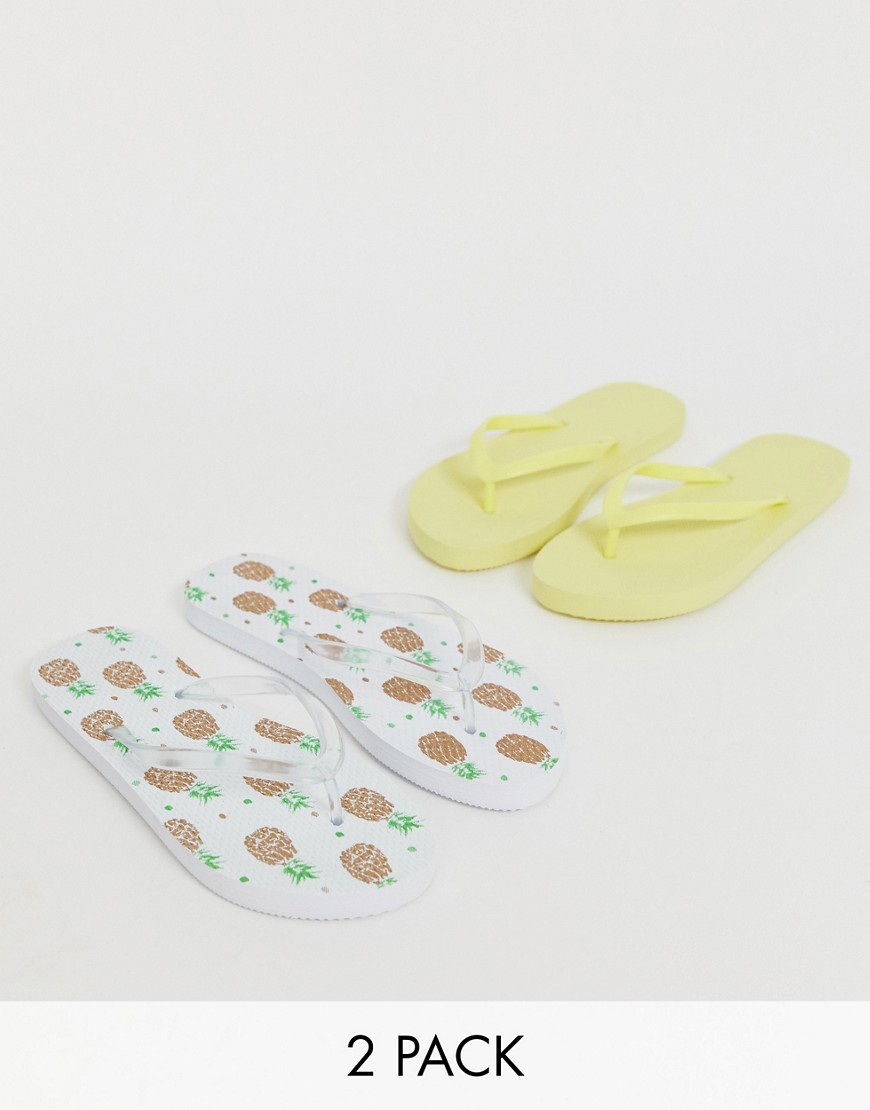 Truffle Collection two pack flip flops