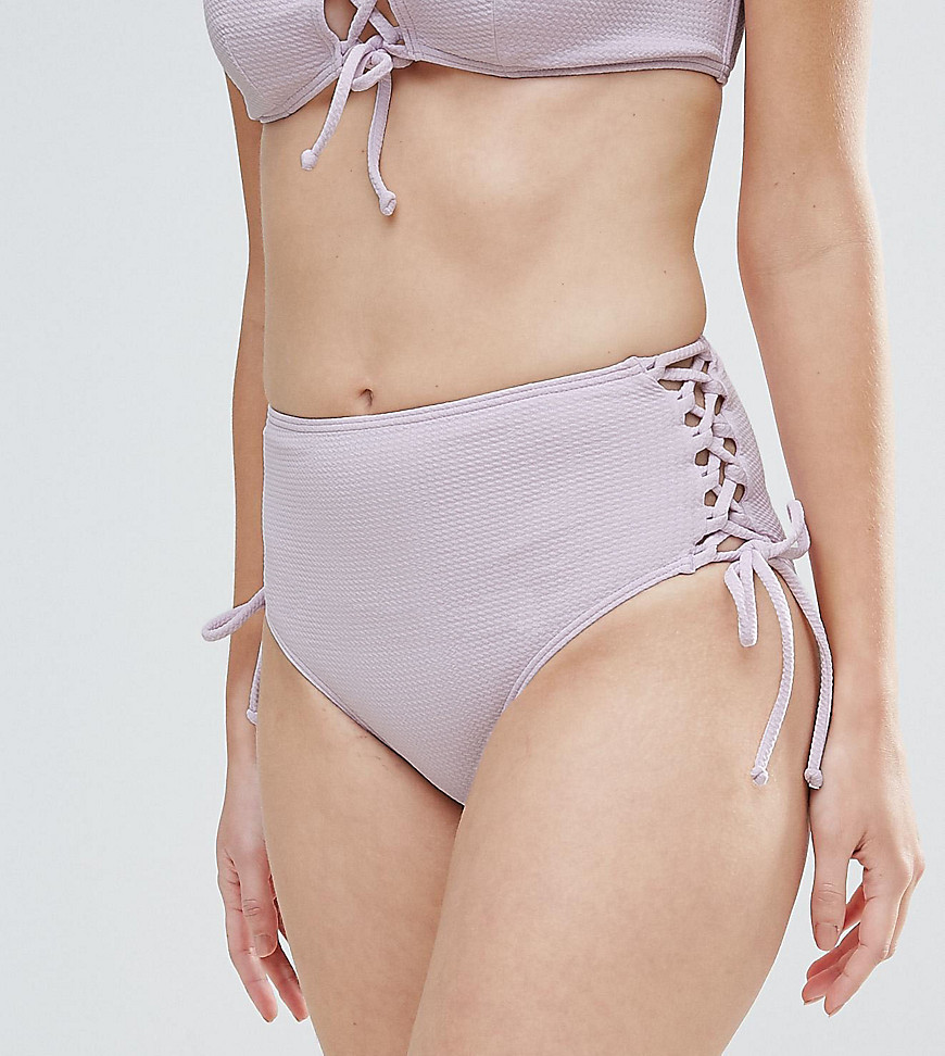 Peek & Beau Textured Bikini Bottom - Lilac