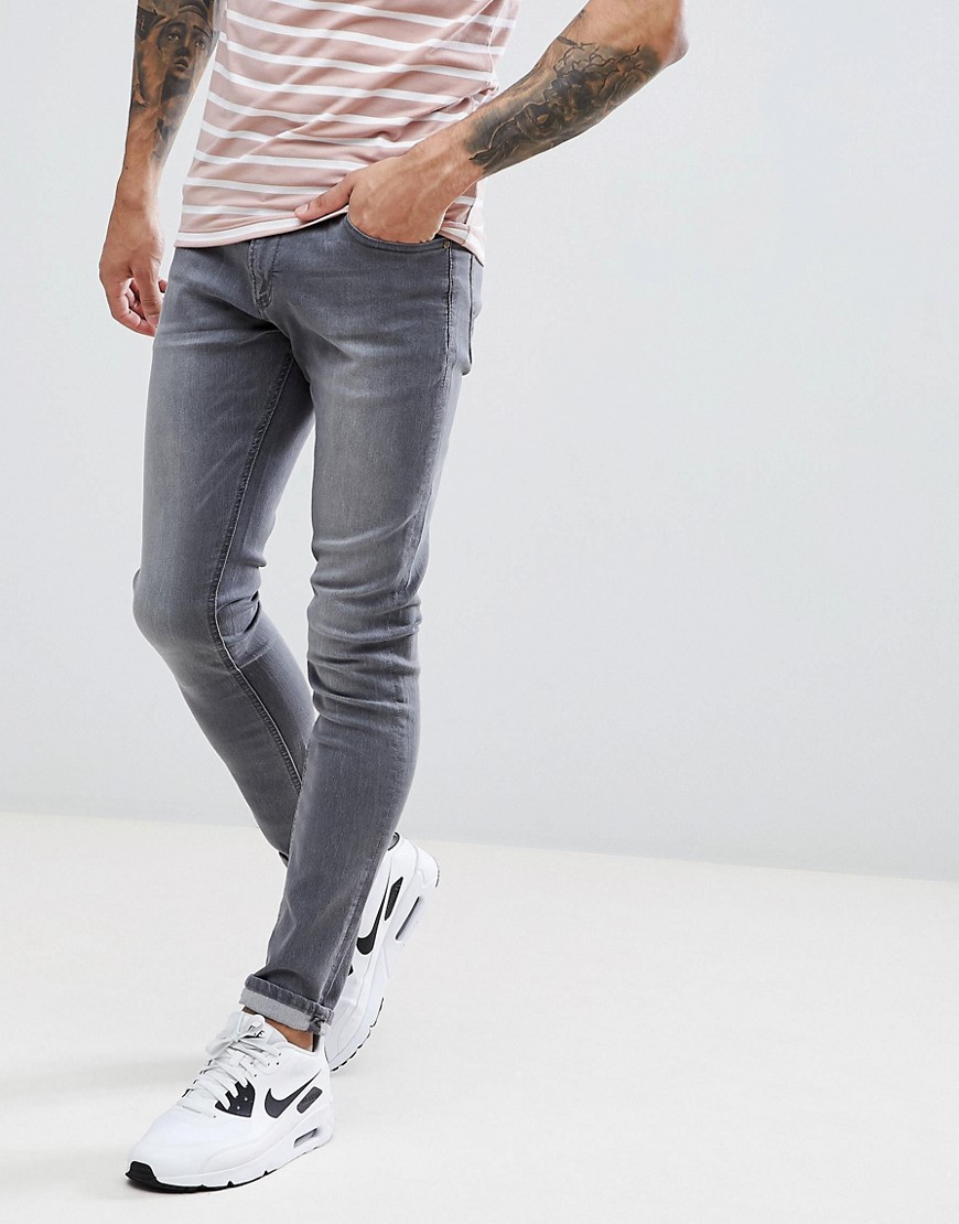 LDN DNM Spray On Jeans in Washed Grey