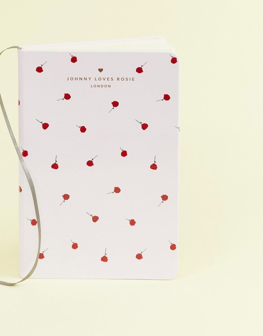Johnny Loves Rosie ditsy roses A5 notebook