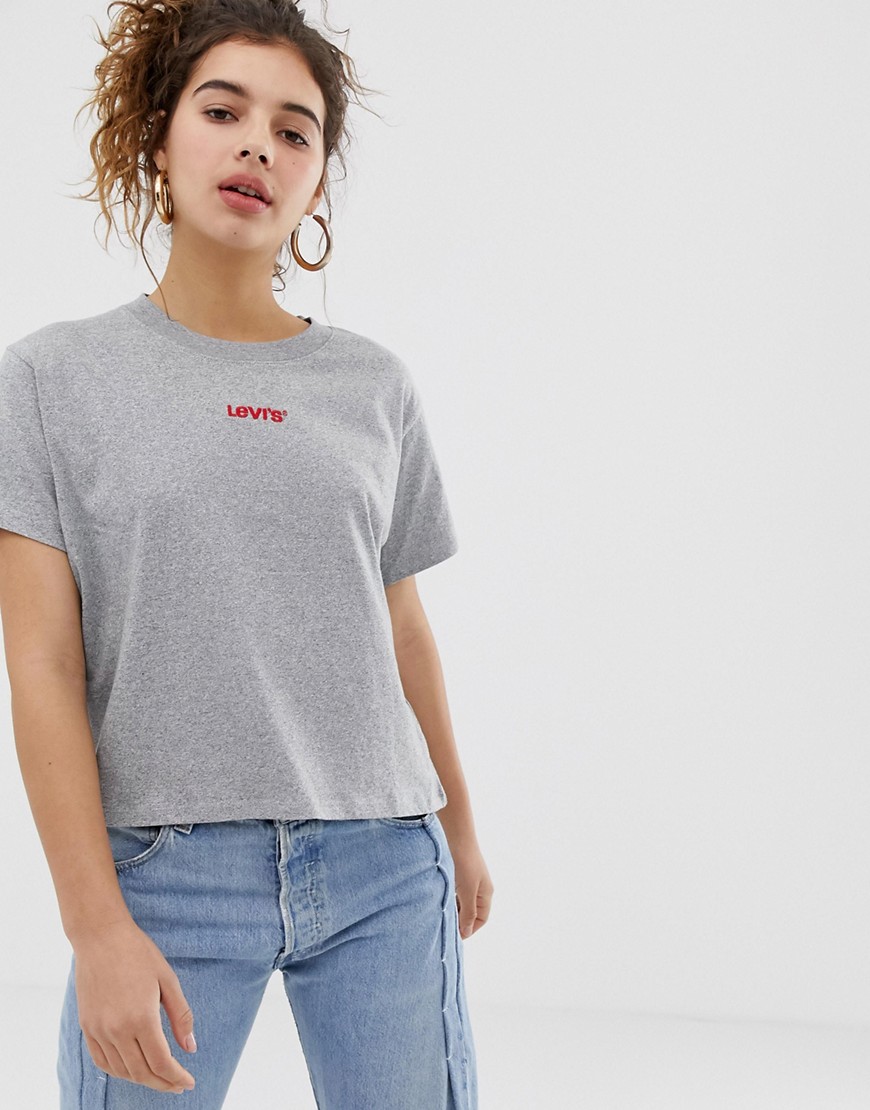 Levi's cropped t-shirt with embroidered logo