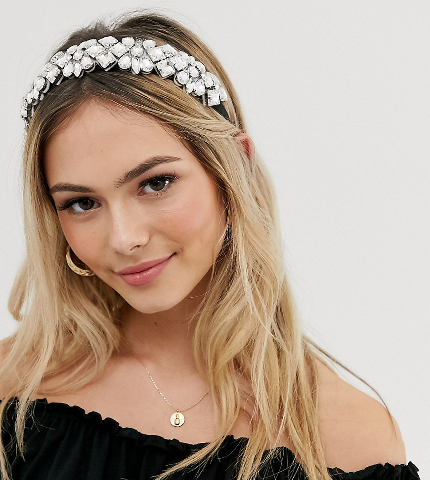 My Accessories London Exclusive crystal embellished wide headband