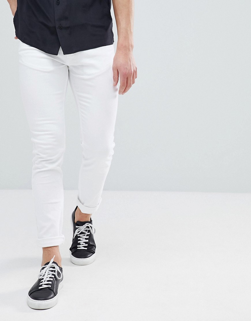 HUGO Skinny Fit Stretch Jeans In White - 100