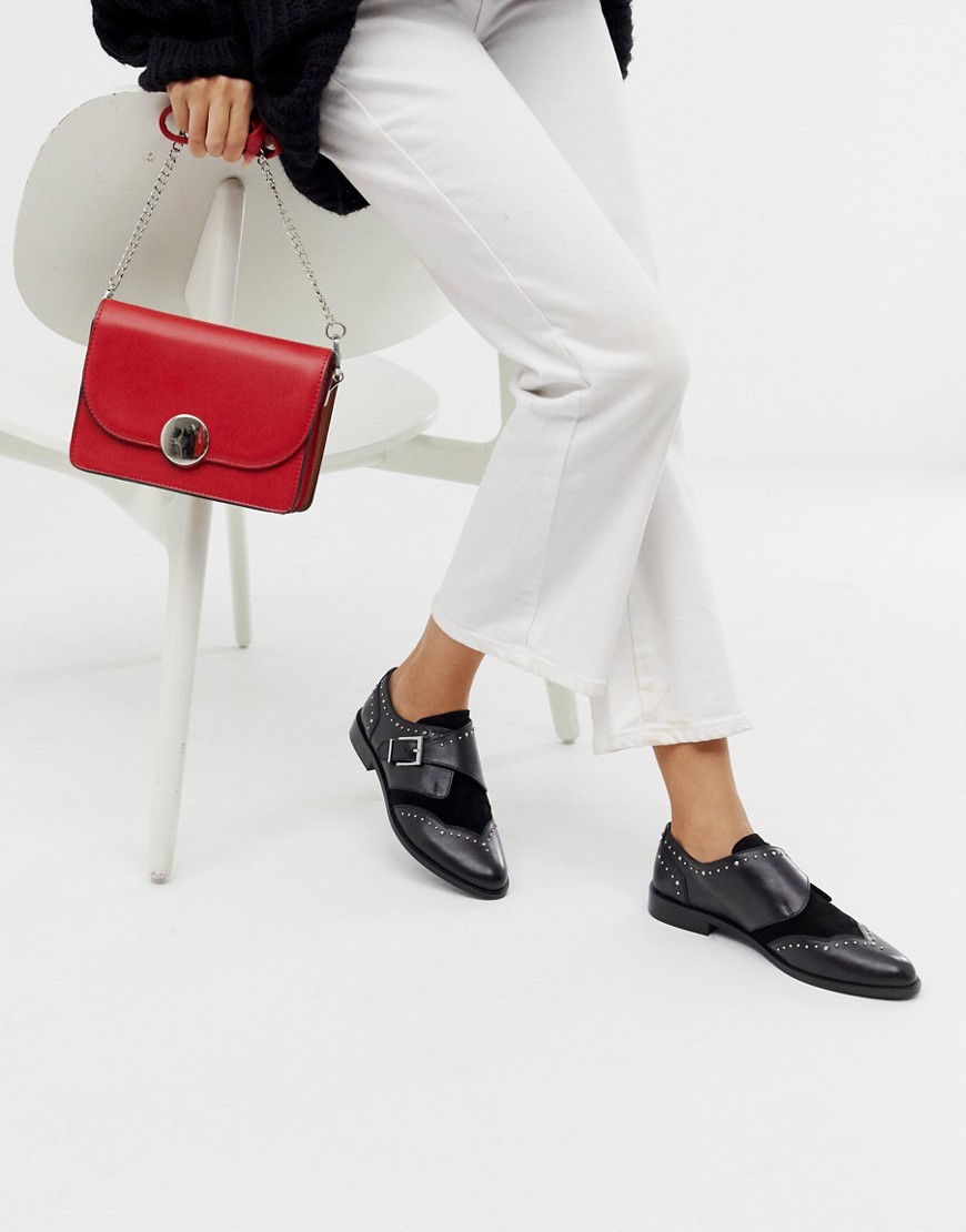 ASOS DESIGN Morocco leather monk shoes