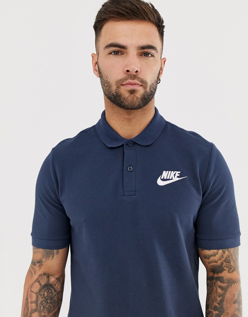 Nike Logo Polo Shirt in navy