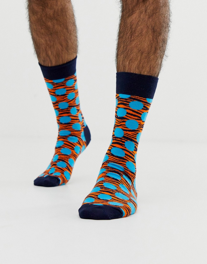 Happy Socks tiger dot print socks