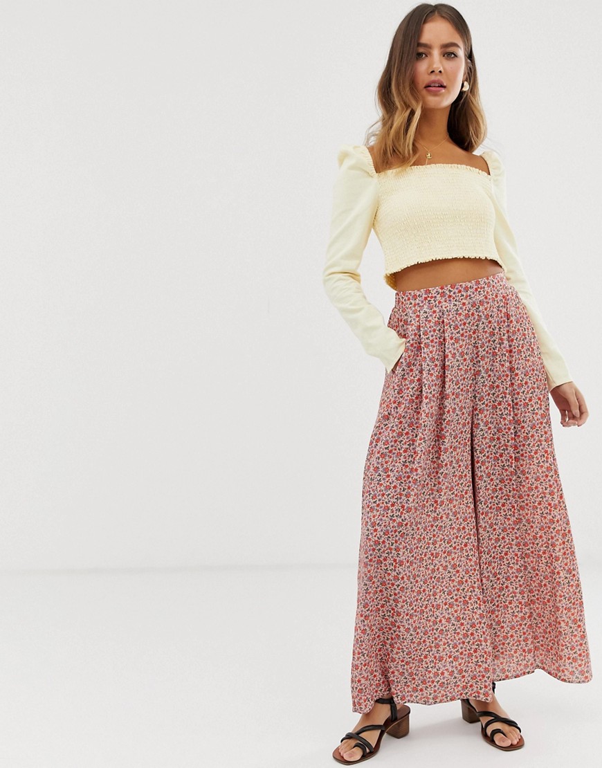 Nobody's Child wide leg trousers in floral co-ord