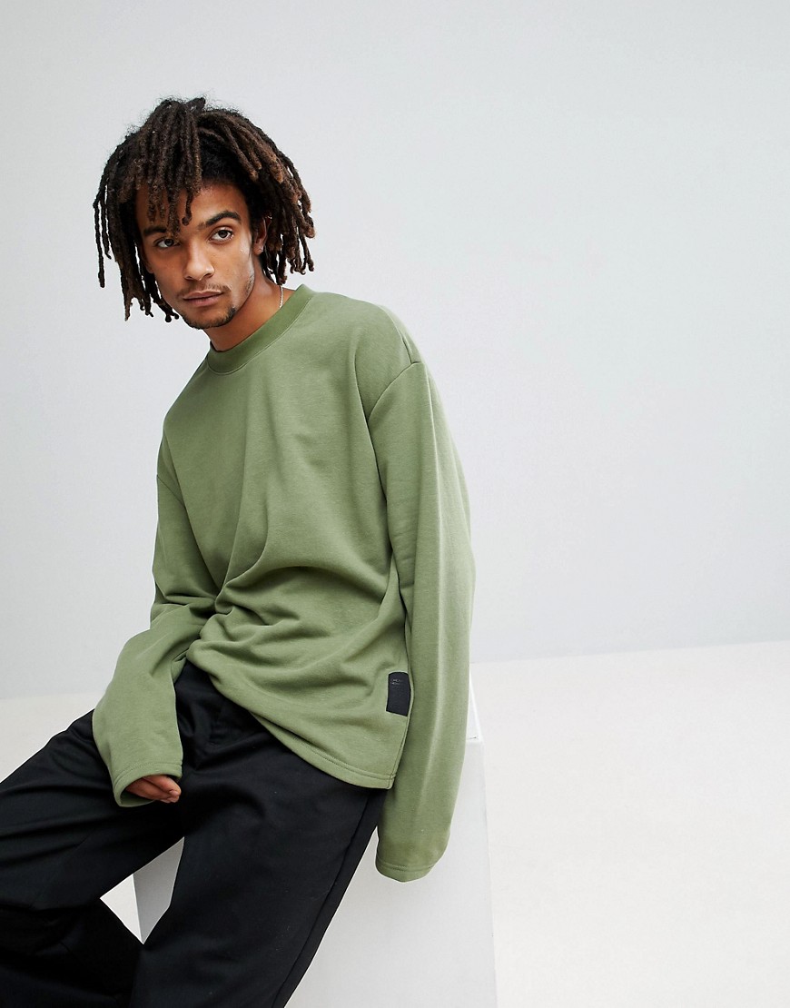 Cheap Monday Victory Sweatshirt in Khaki - Bleached olive