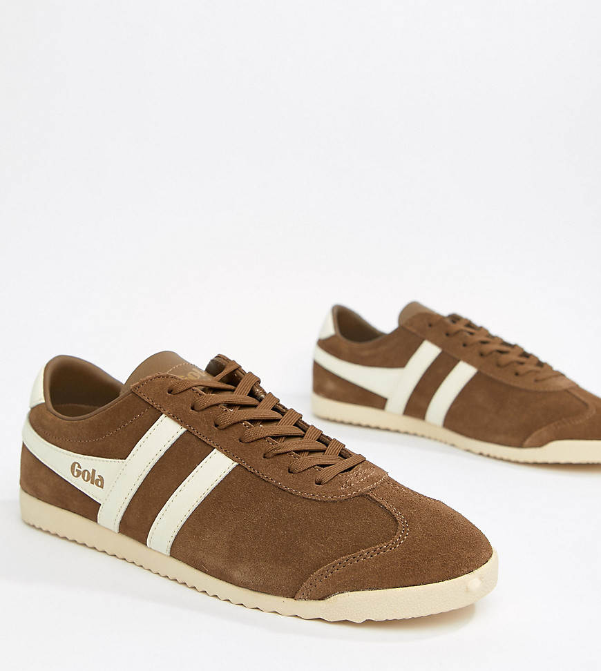 Gola Bullet Suede Trainer - Tobacco/off white