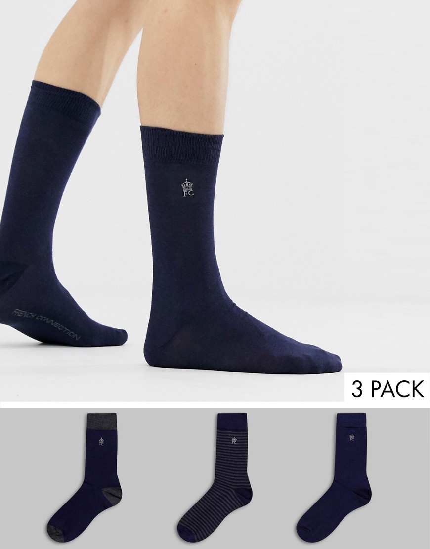 French Connection 3 pack socks