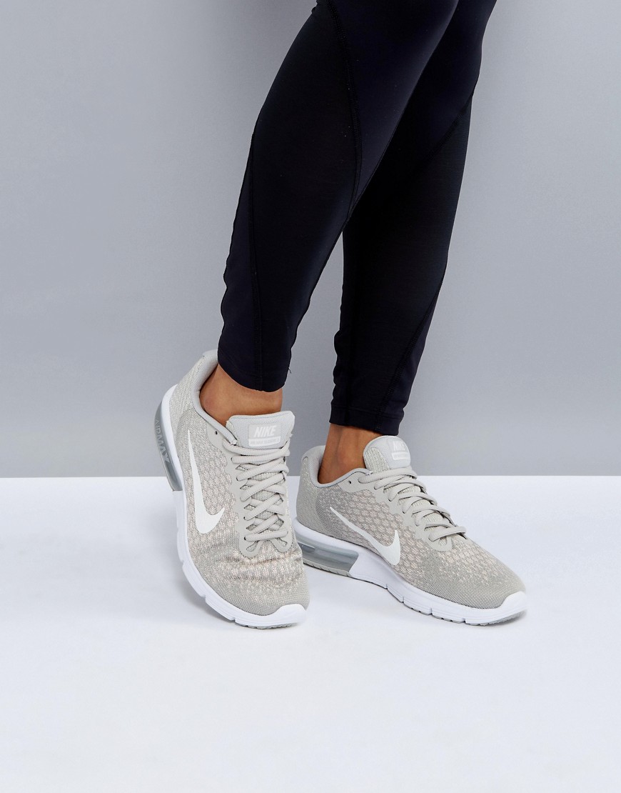 Nike Running Air Max Sequent 2 Trainers In Taupe - Taupe grey