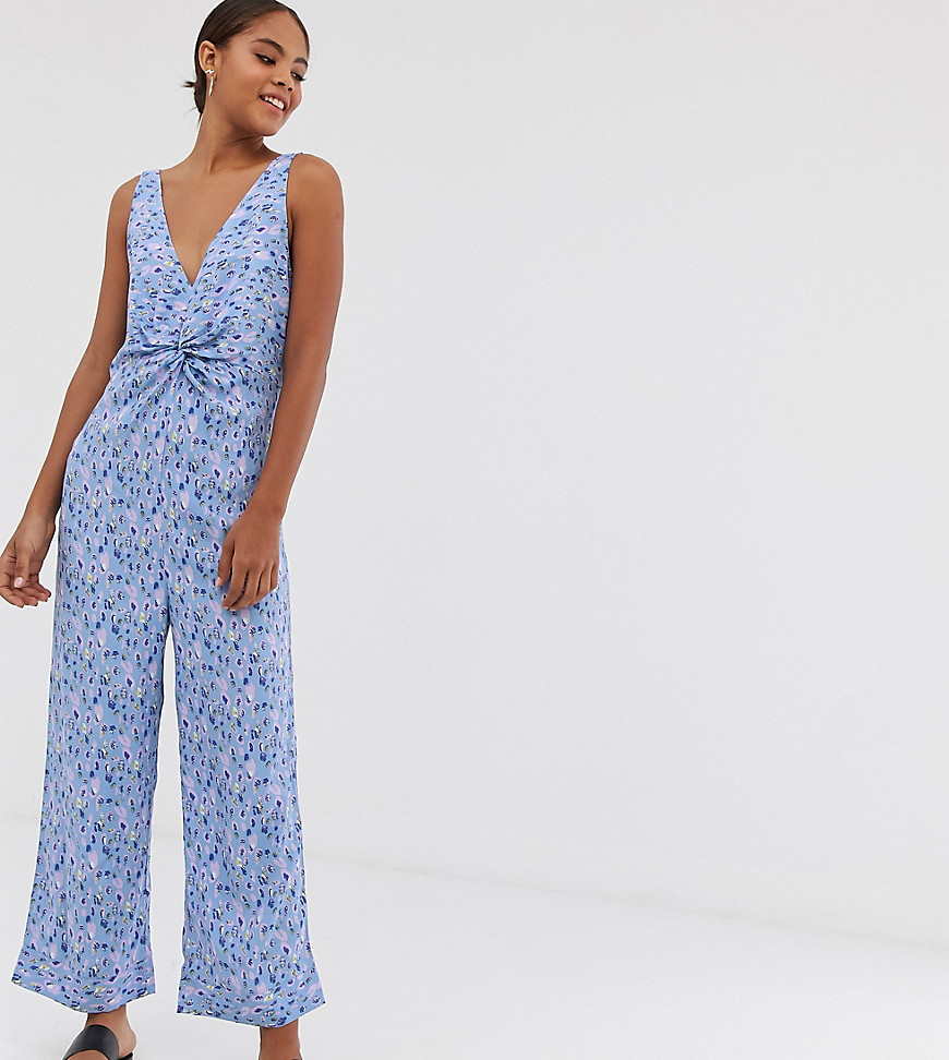 Y.A.S Tall printed v neck culotte jumpsuit