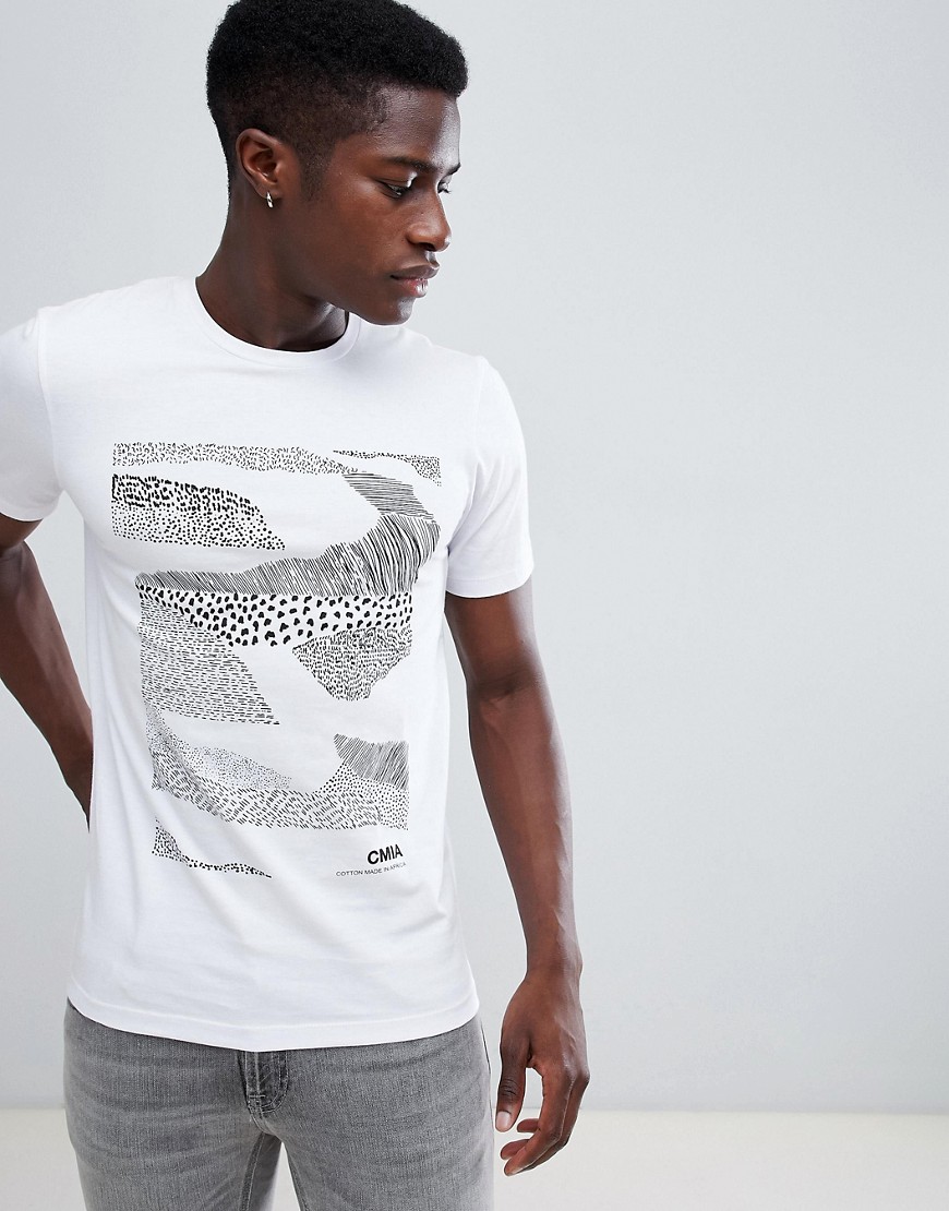 Selected Homme t-shirt with graphic made in africa from organic cotton