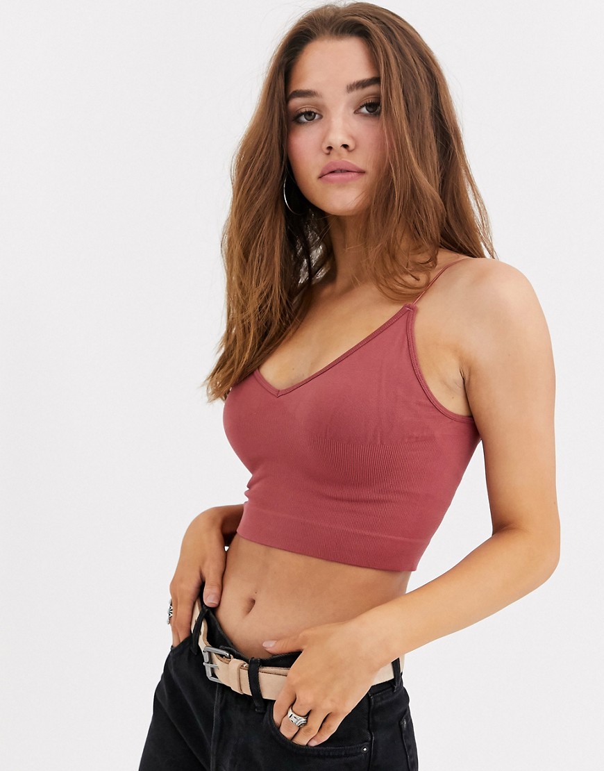 Free People ribbed v-neck cropped cami