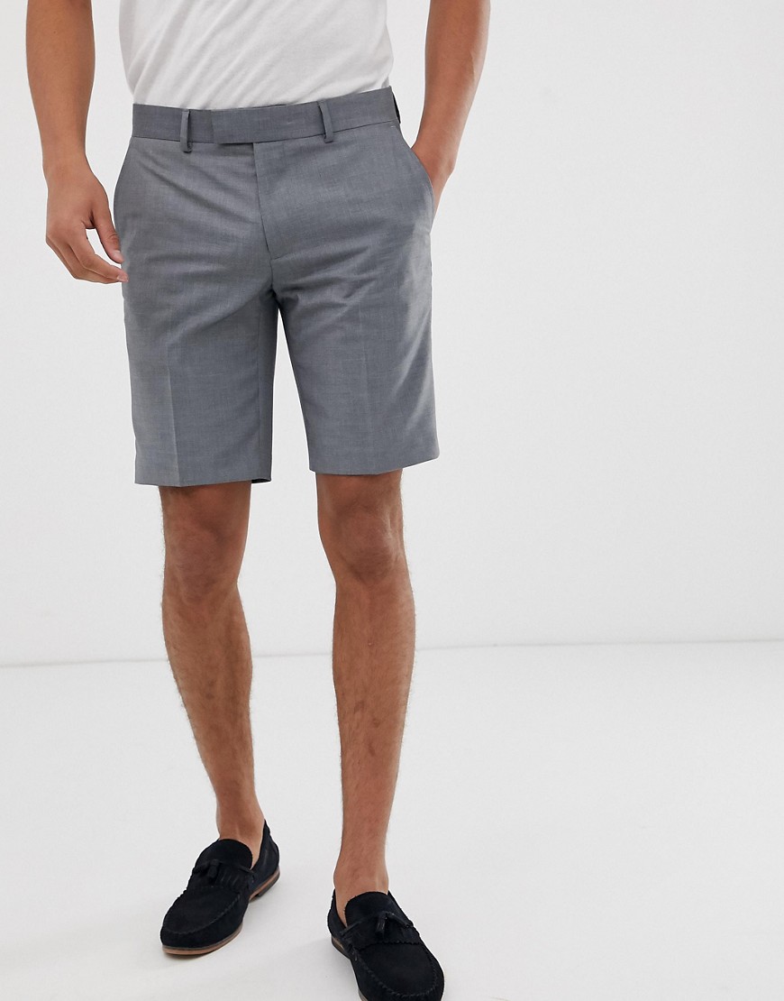 Farah Henderson skinny fit shorts in grey