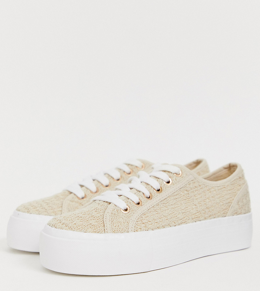 Pimkie wedge trainers in straw material