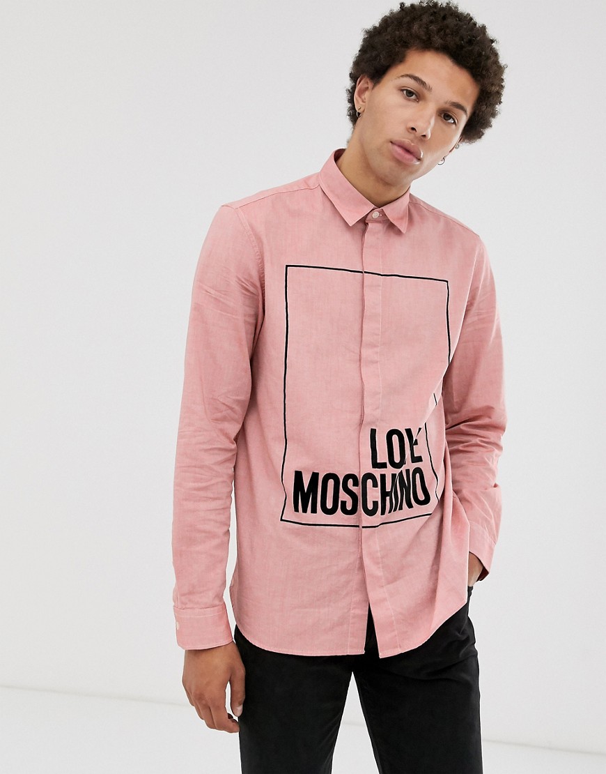 Love Moschino long sleeve shirt with front logo print