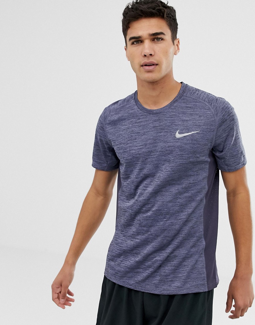 Nike Running Miler T-Shirt In Purple 833591-081