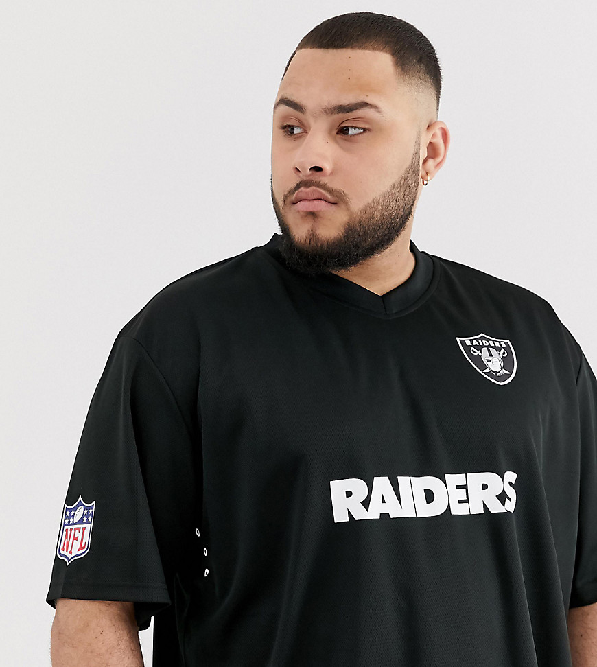 New Era Plus NFL Oakland Raiders oversized t-shirt in black