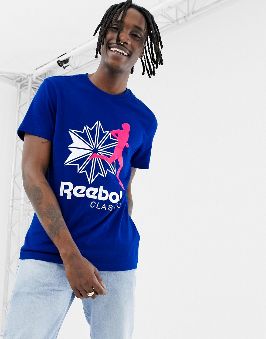 Reebok Classics Logo T-Shirt In Blue DX0141