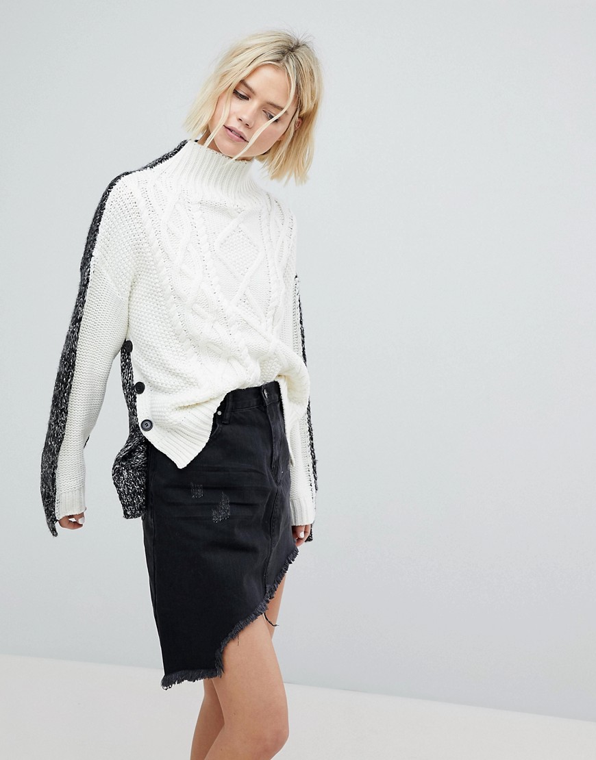 EVIDNT Cable Knit Jumper - Ivory