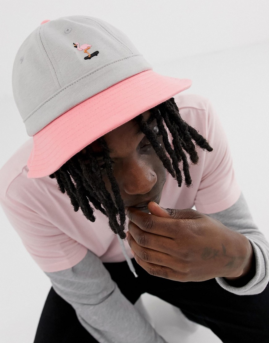 RIPNDIP Beaches bucket hat in pink and grey