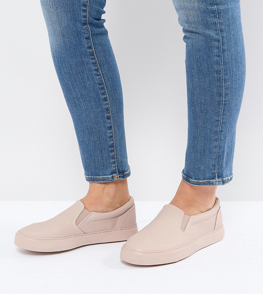 Asos Design Asos Dianna Wide Fit Slip On Trainers-neutral