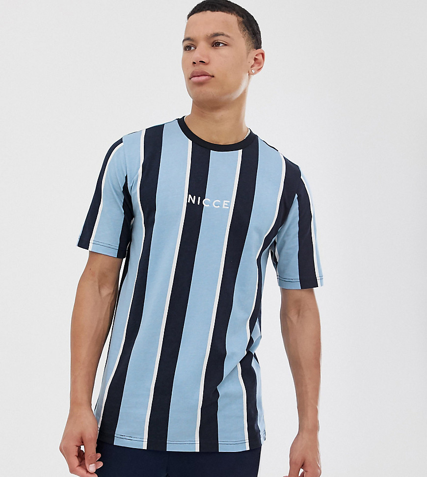 Nicce t-shirt stripe t-shirt in blue