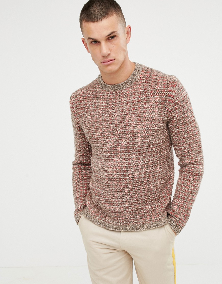 United Colors Of Benetton wool mix jumper in twisted yarn