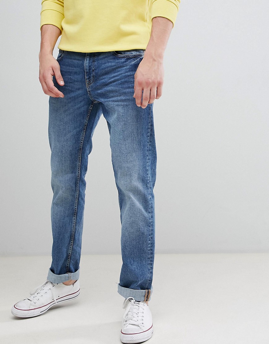 Esprit straight fit jeans in light wash blue