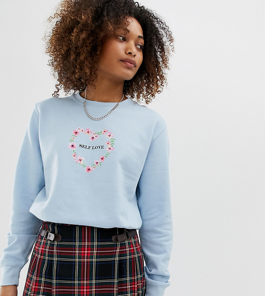 Adolescent Clothing self love heart graphic sweatshirt