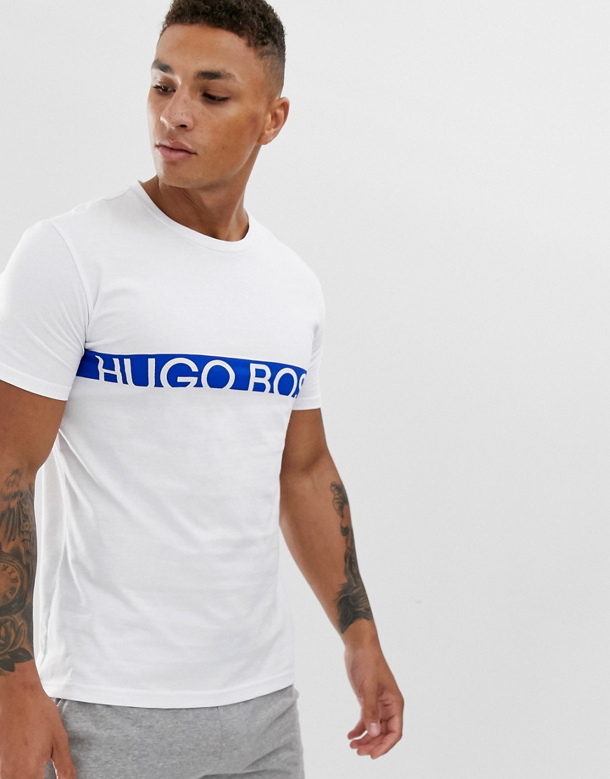 BOSS bodywear slim fit logo t-shirt in white